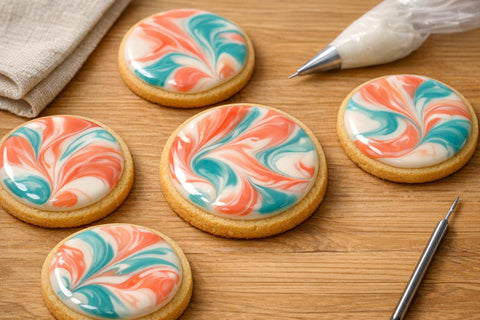 Marbled Cookie Magic: Creating Stunning Color Effects with Simple Techniques