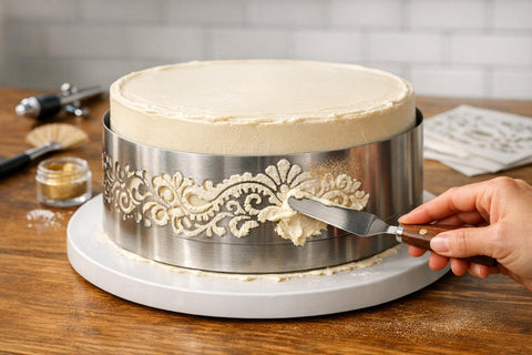 How to Use Stencils for Cake Designs