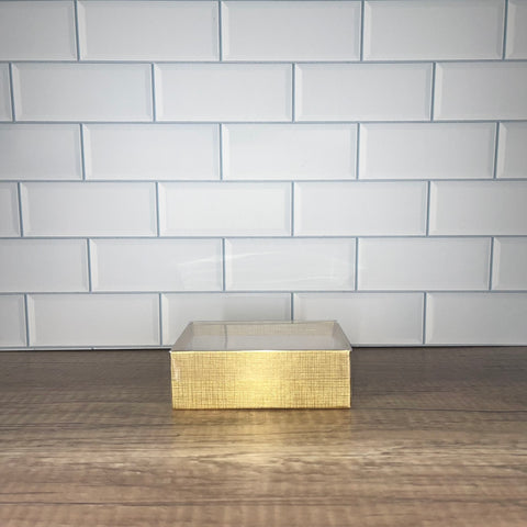 Gold Candy Box, 1/4 lb. Clear lid