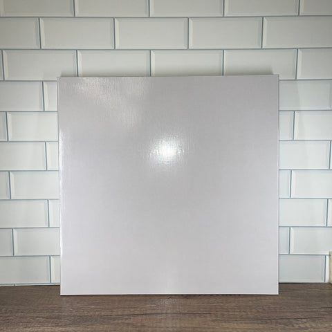 Square 14X14 in. White Cake Drum