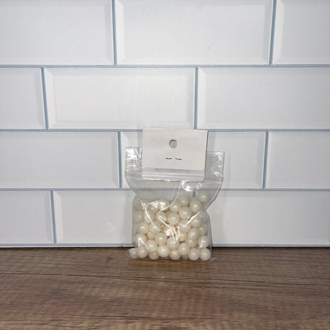 White 10mm Sugar Pearls - 2 oz.