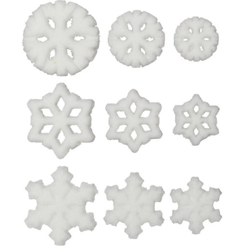 White Snowflake Shaped Sugar Decoration (6 pieces)