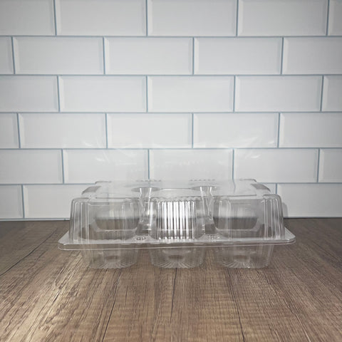 6-Count Cupcake Clam Shell Container