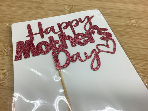 Happy Mother’s Day Cake Topper Pink