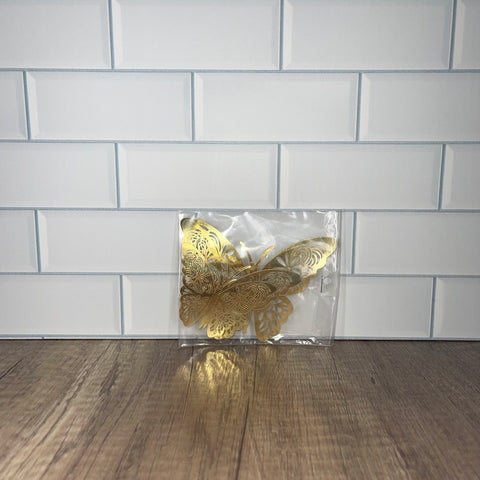 Metallic Butterflies Cake Topper (3 piece)