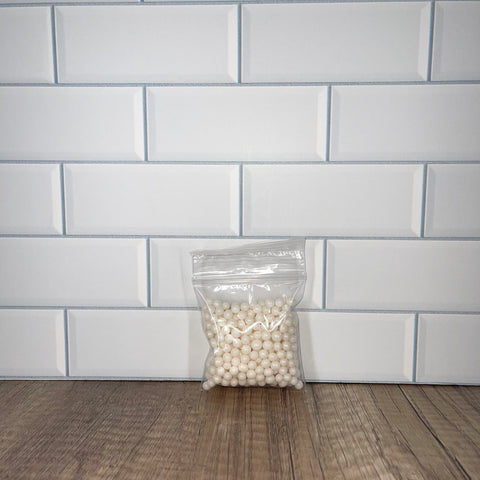 White 6mm Sugar Pearls - 2 oz.