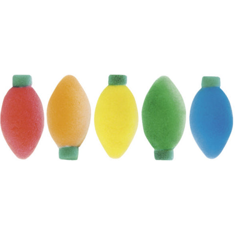 Christmas Lights Shaped Sugar Decoration (5 pieces)