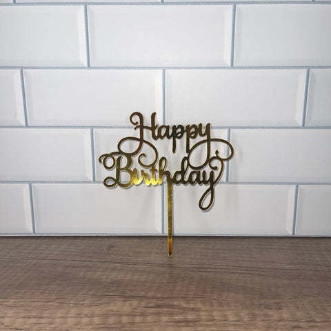 Happy Birthday Gold Pick (1 pc)