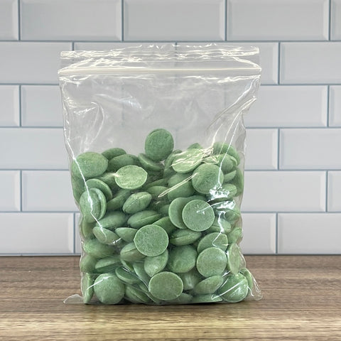 An image of 1 lb Mercken's Lite Green Chocolate Coating, perfect for purchase in West LA, Culver City, Venice, Mar Vista, Palms, Westchester, Inglewood, Sawtelle, Del Rey, Playa Vista, Santa Monica, Westwood, Beverly Hills, Century City, Brentwood, El Segundo, Manhattan Beach, Redondo Beach, and Bel Air.
