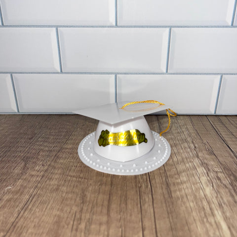 Graduation Hat - White