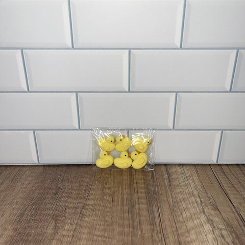 Rubber Ducky Shaped Sugar Decoration (6 pcs)