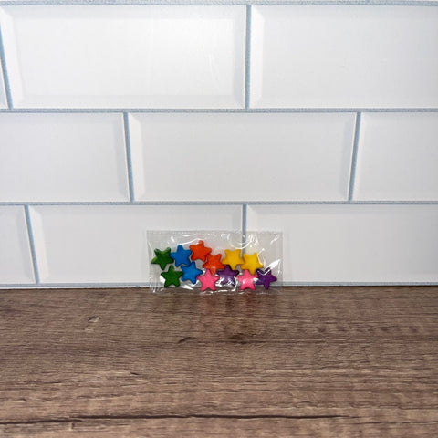 Star Shaped Rainbow Sugar Decoration (12 pcs)