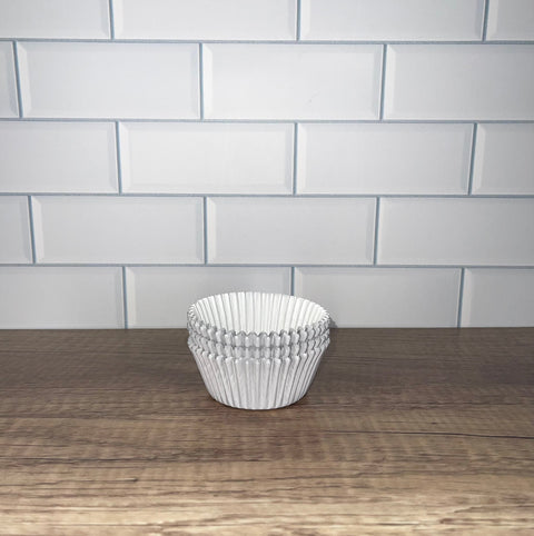 White Foil (Silver Pearl) Cupcake Liners- approx 40