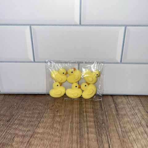 Rubber Ducky Shaped Sugar Decoration (6 pcs)