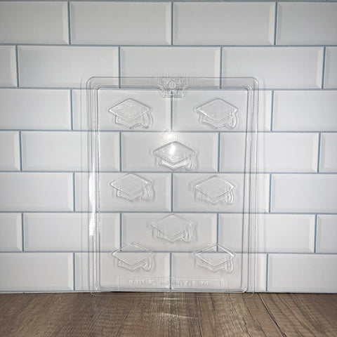 Small Grad Caps Chocolate Mold
