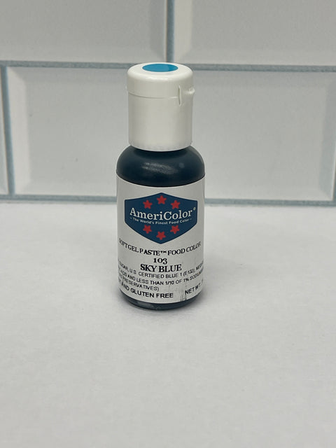 Sky Blue Gel Paste Food Color .75 oz