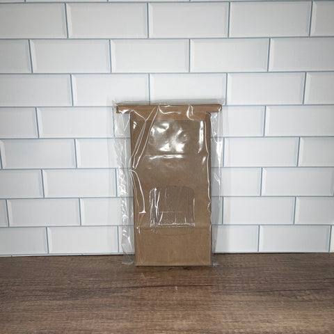 Kraft Cookie Bags W/ Window-Twist Tie |1 lb|       4 3/4”x2 1/2”x9 1/2” (10 pcs)