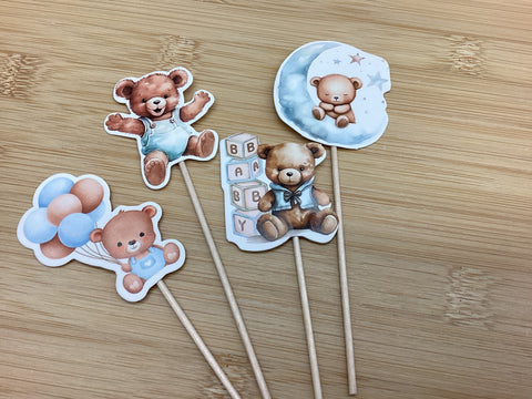 Baby Bear Picks (4 pc) Pink or Blue