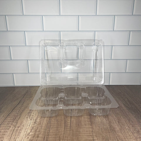 6-Count Cupcake Clam Shell Container