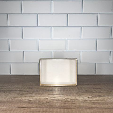 Gold Candy Box, 1/4 lb. Clear lid