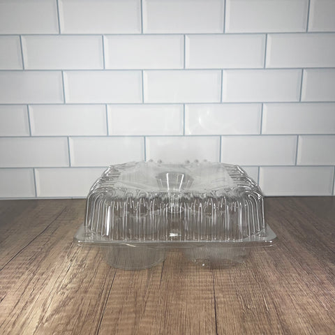 4-Count Cupcake Clam Shell Container