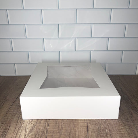 9X9X2.5 in. White W/Window Cake Box – Gloria's Cake & Candy Supplies