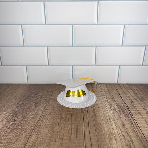 Graduation Hat - White