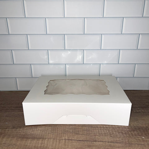 White Window Strawberry Box 10"x7"x2.5"